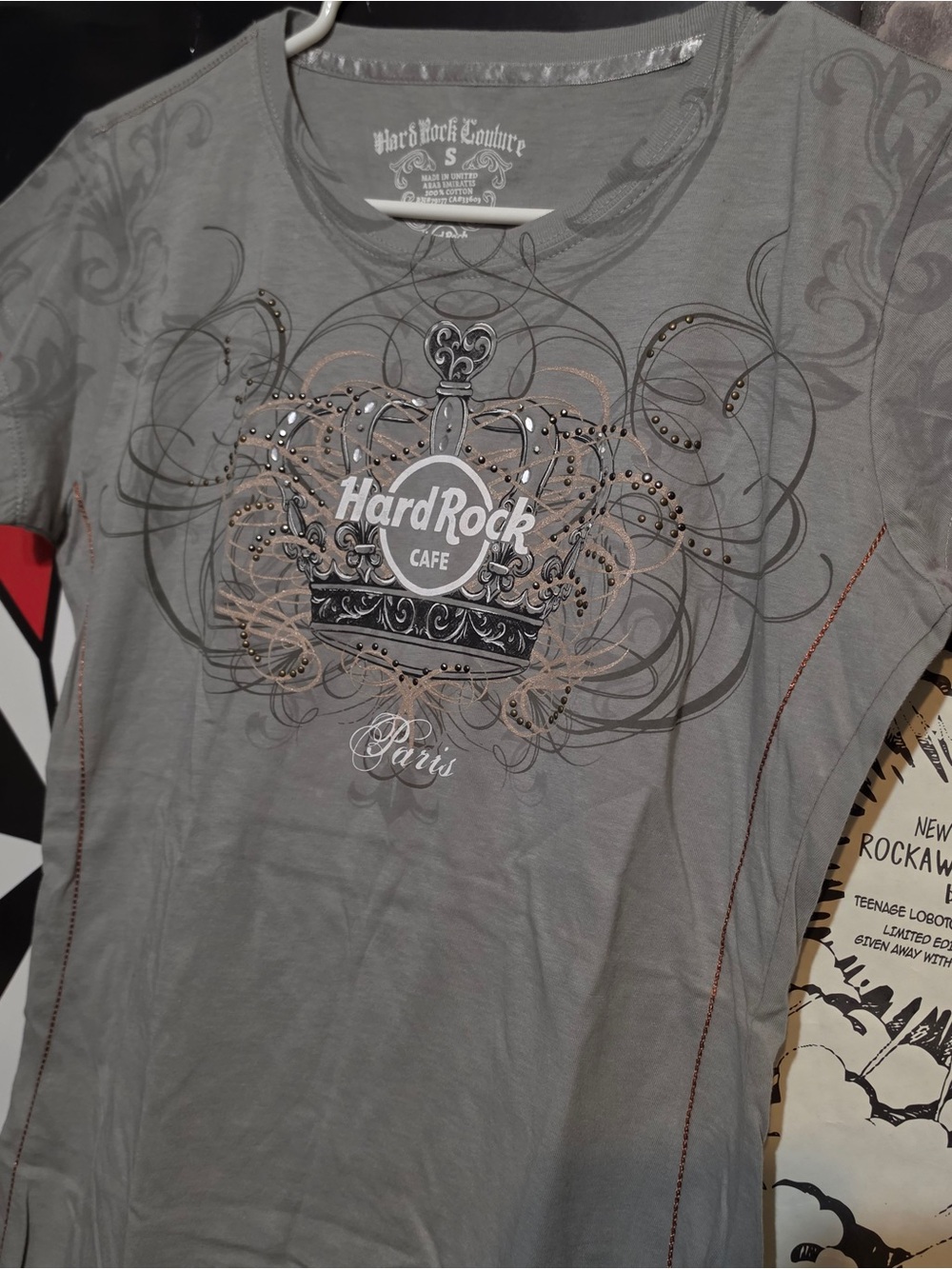 Y2k scene mcbling style hard rock couture paris shirt